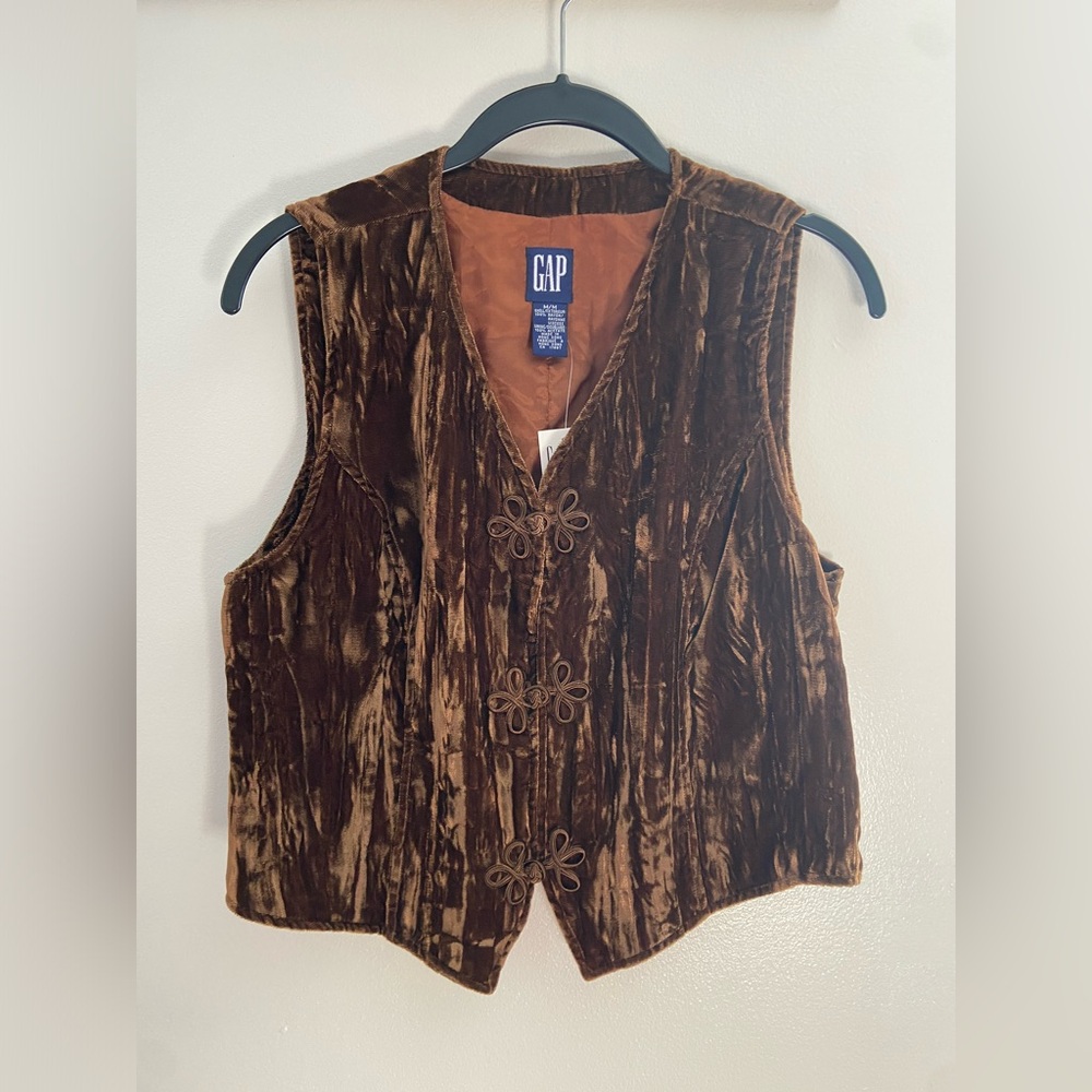 GAP Brown Velvet Vest